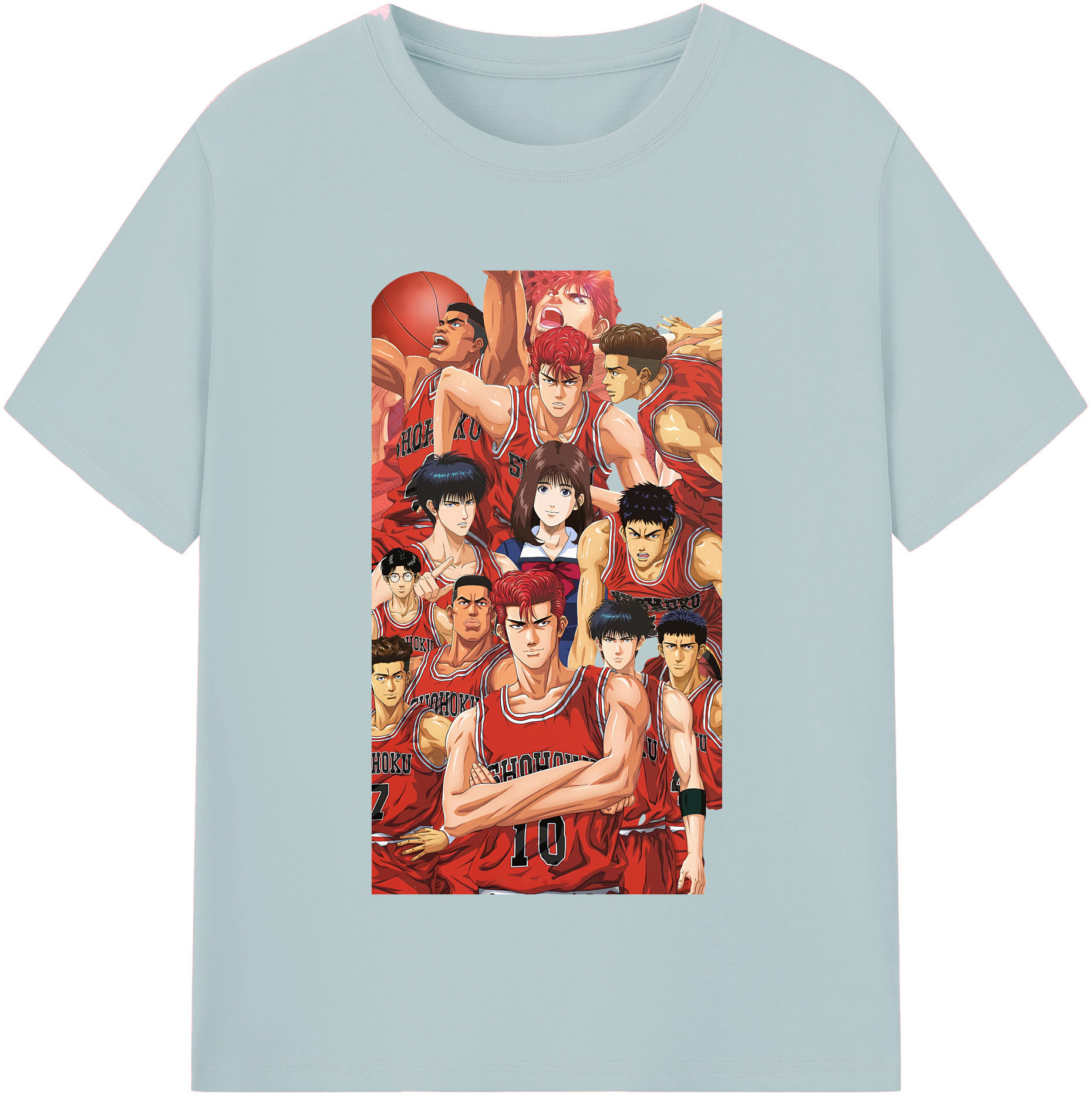 SLAM DUNK／スラムダンク 綿100％半袖Tシャツ（フロントプリント）